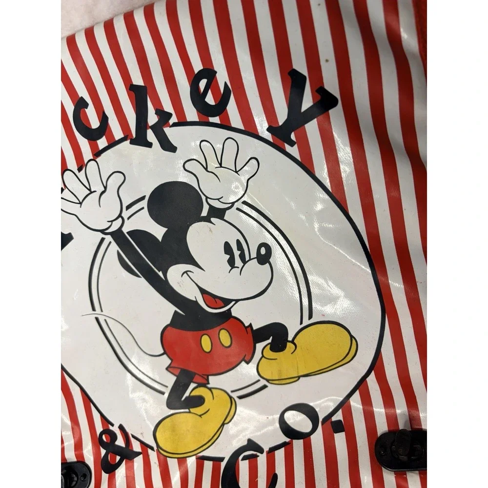 Vintage Mickey Mouse Cooler Messenger Bag Striped‎ Graphic Design Disney 90s